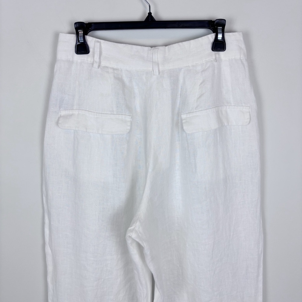 AEXAE Linen Trousers in White Size M - Picture 9 of 16